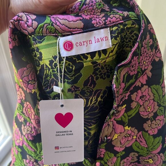 NWT Caryn Lawn Keri Jacquard Purple Peony Dress - Picture 4 of 5